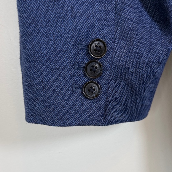 Banana Republic Linen Blend Blue Single Button Blazer - Picture 10 of 15
